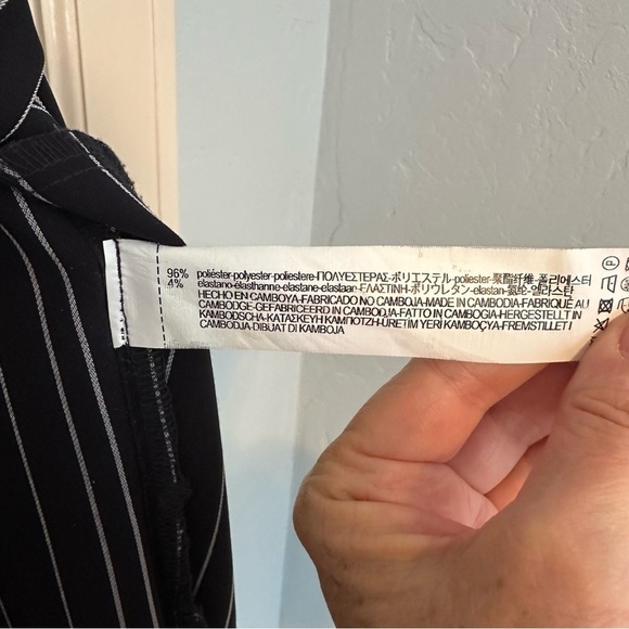 Zara Basics Kimono Longline Cardigan Striped Black & White Long Sleeve Size S - Picture 9 of 9